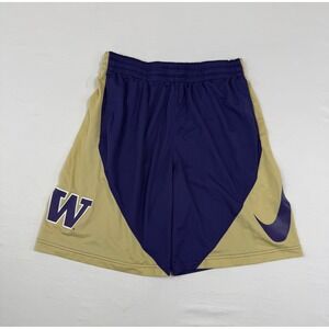 Nike Washington Huskies Dri-FIT Basketball Shorts‎ Mens L Purple Gold 36490X-WH1